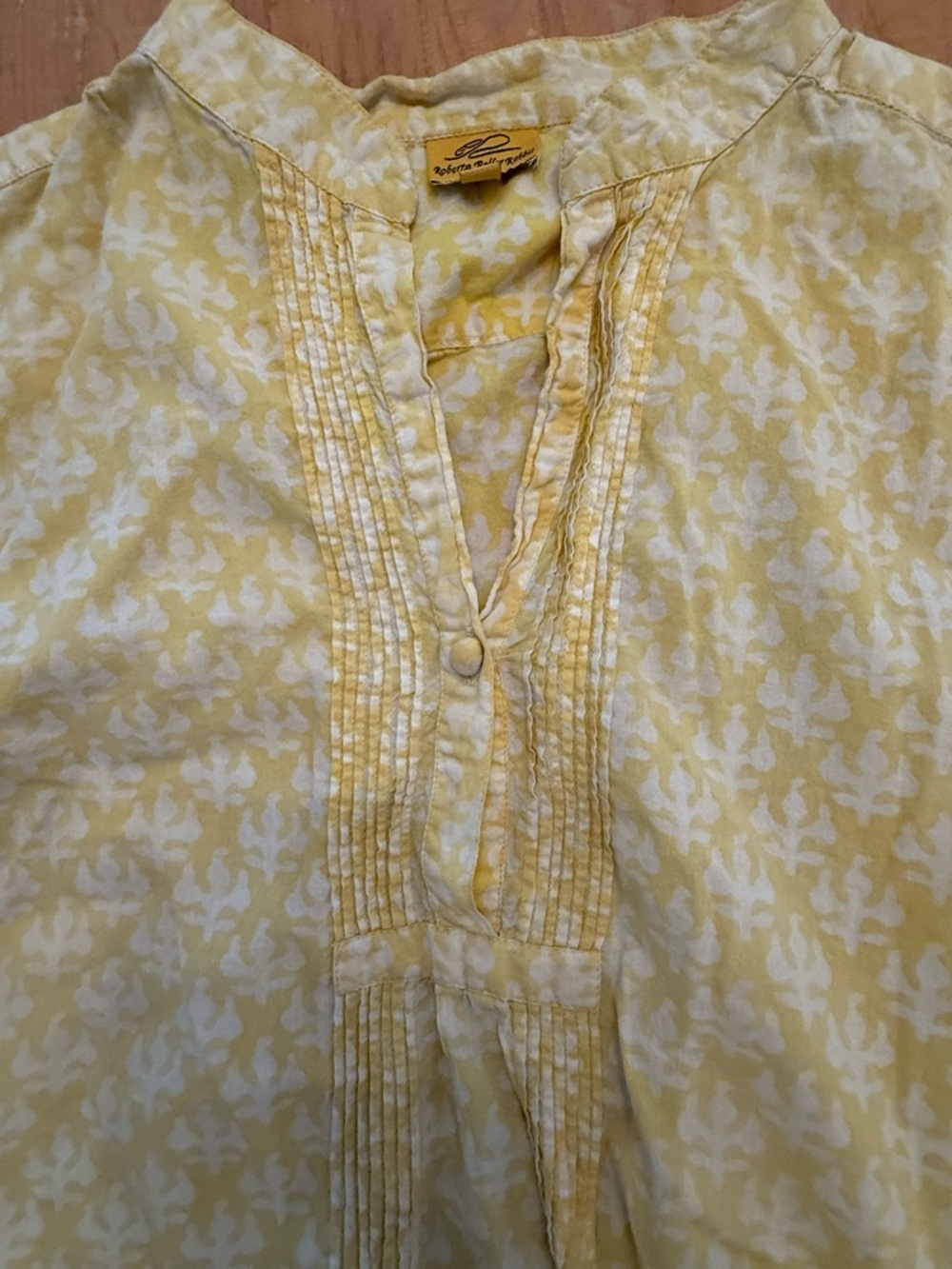 Roberta Roller Rabbit Yellow Printed Tunic Top - Picture 6 of 8